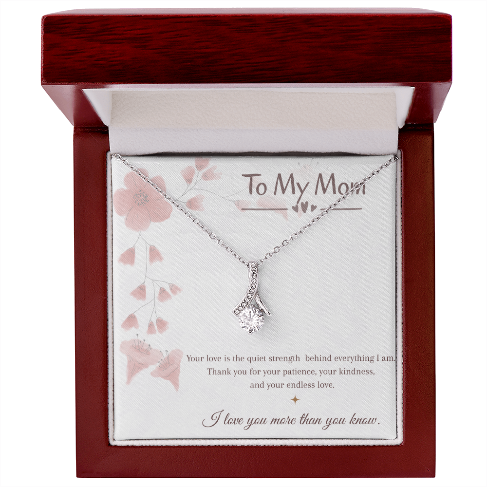 To My Mom Necklace – Mother's Day Gift – Meaningful Jewelry with Message Card – Gift for Mom from Daughter or Son