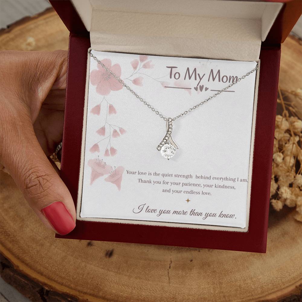 To My Mom Necklace – Mother's Day Gift – Meaningful Jewelry with Message Card – Gift for Mom from Daughter or Son