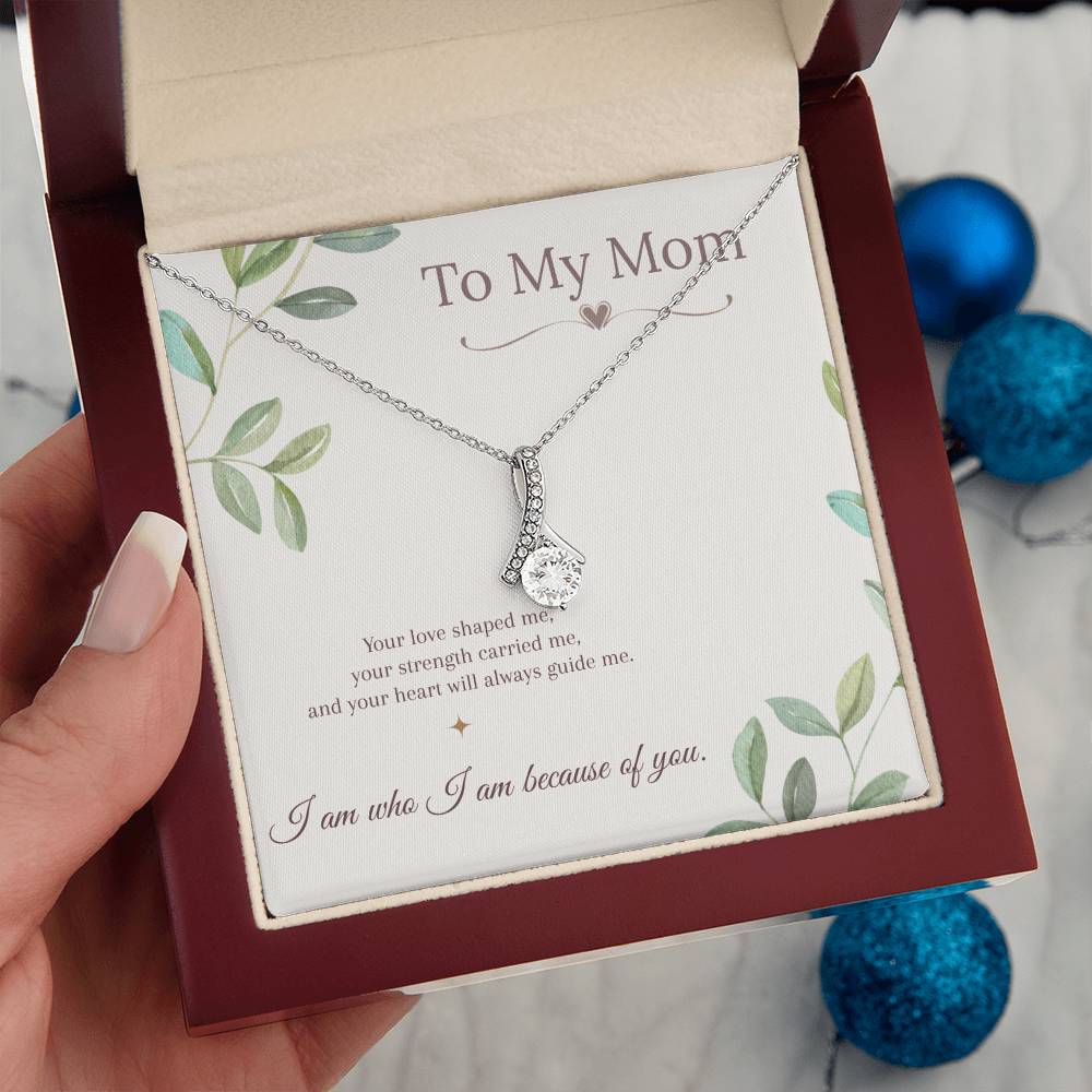 To My Mom Alluring Necklace – Mother's Day Gift – Meaningful Jewelry with Message Card – Gift for Mom from Daughter or Son