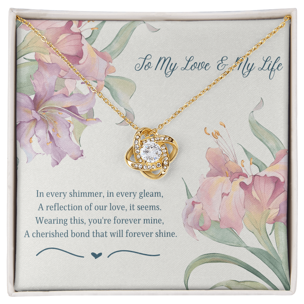 To My Love and My Live Love Knot Necklace
