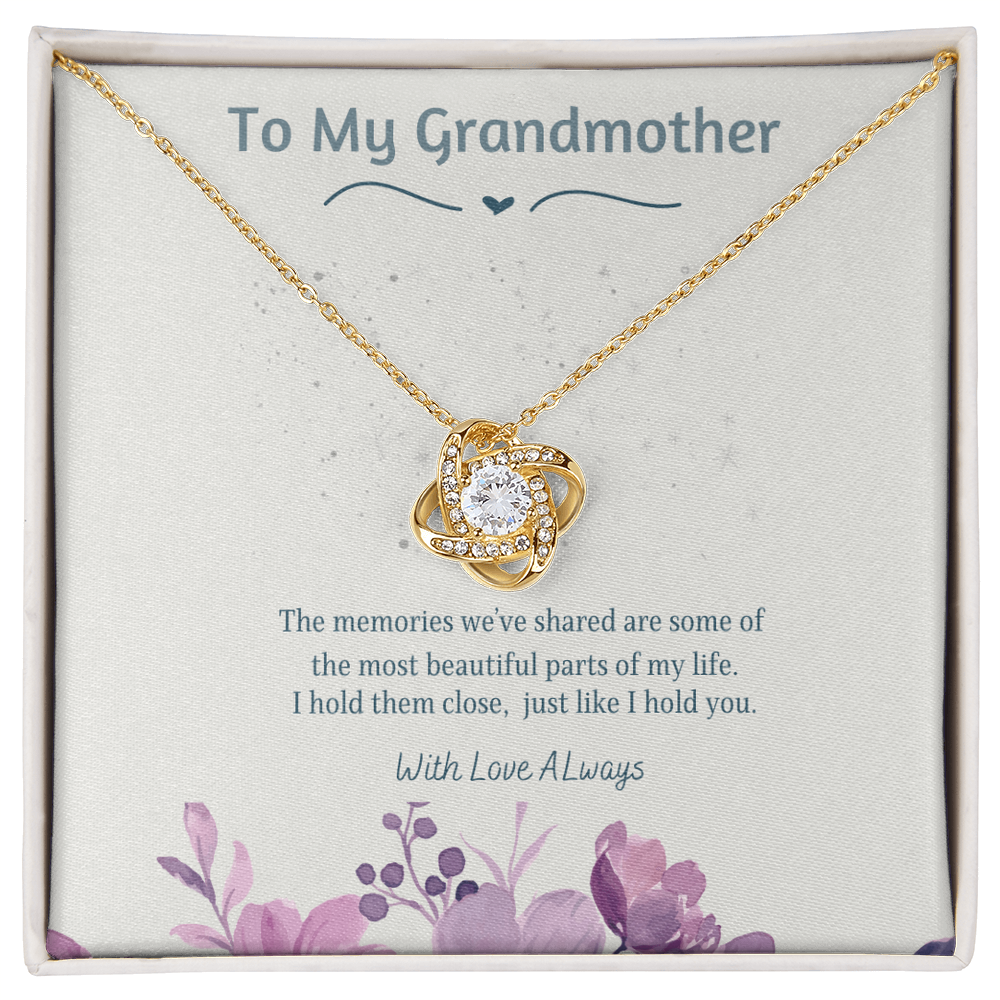 To My Grandmother Love Knot Necklace – Mother's Day Gift for Grandma – Meaningful Jewelry with Message Card