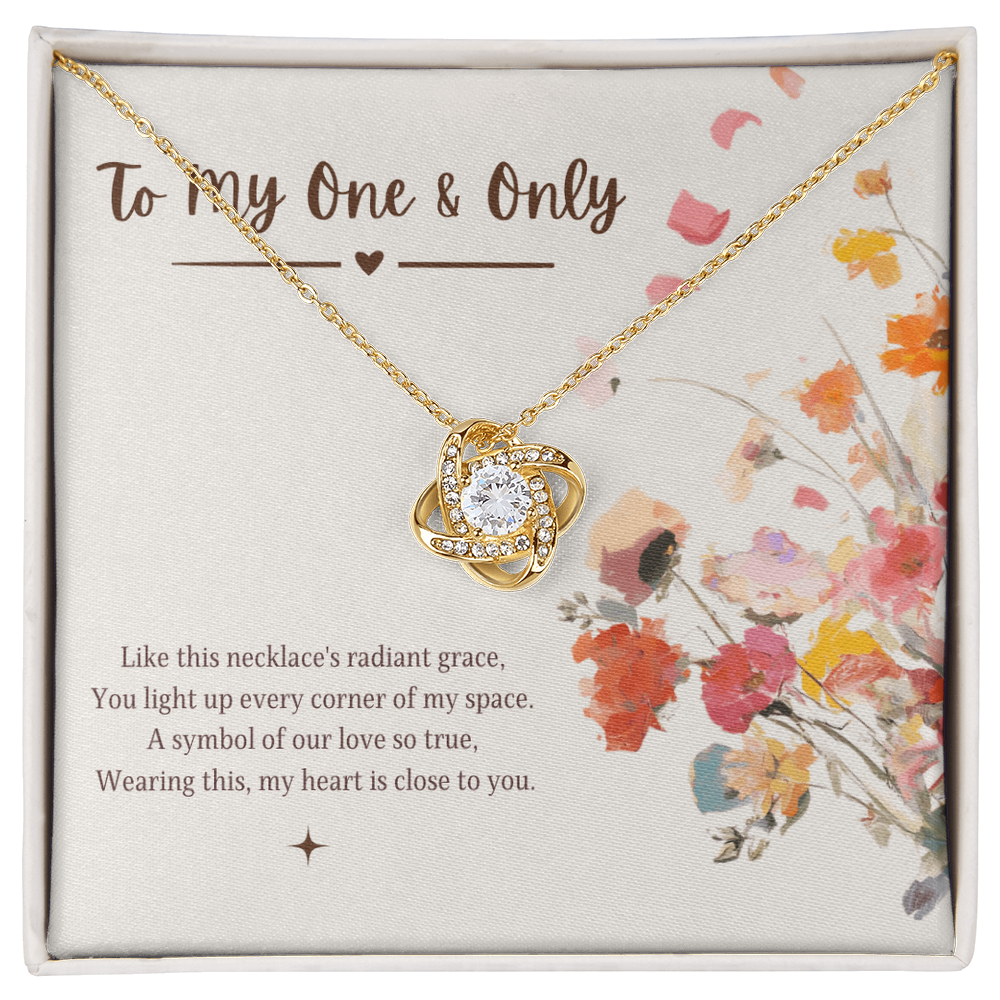 To My One and Only Love Knot Necklace