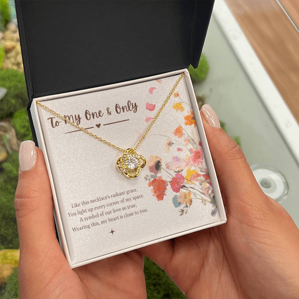 To My One and Only Love Knot Necklace