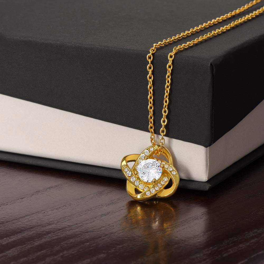 To My Shining Daughter — Rise, Bloom, Become |  Love Knot Necklace Gift From Mom or Dad