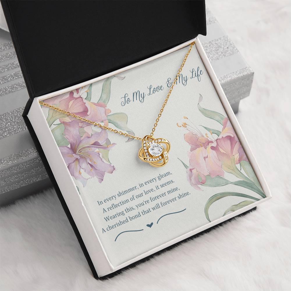 To My Love and My Live Love Knot Necklace