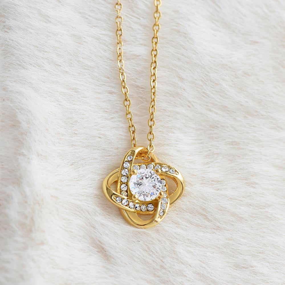 To My Precious Daughter — A Keepsake of Love & Light | Love Knot Necklace Gift From Mom or Dad