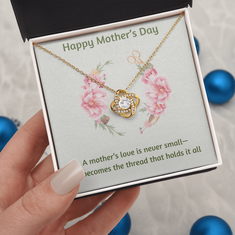 Happy Mother's Day Love Knot Necklace Love is Never Small