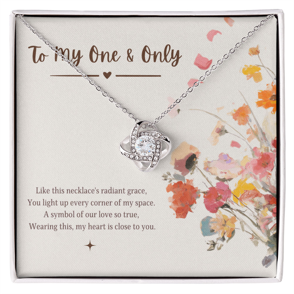 To My One and Only Love Knot Necklace