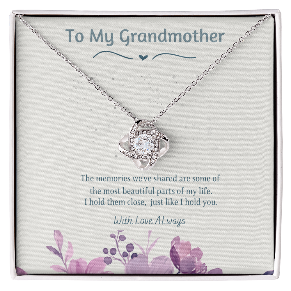 To My Grandmother Love Knot Necklace – Mother's Day Gift for Grandma – Meaningful Jewelry with Message Card