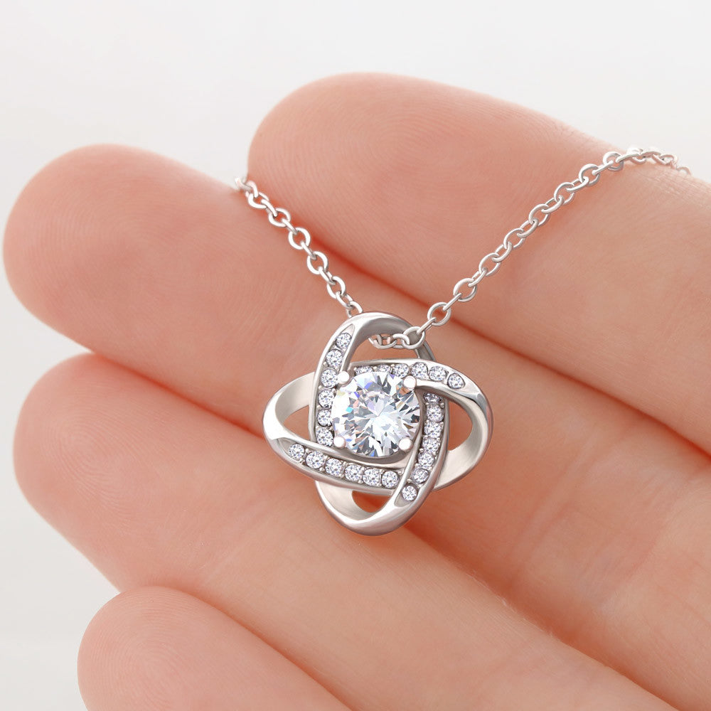 To My Darling Daughter — For Every Chapter of Your Life | Love Knot Necklace  From Mom or Dad