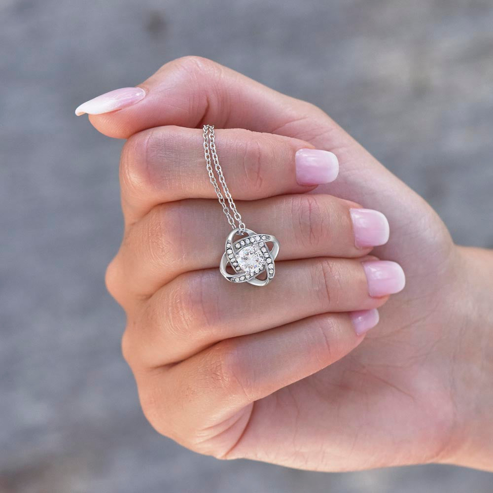 To My Grandmother Love Knot Necklace – Mother's Day Gift for Grandma – Meaningful Jewelry with Message Card