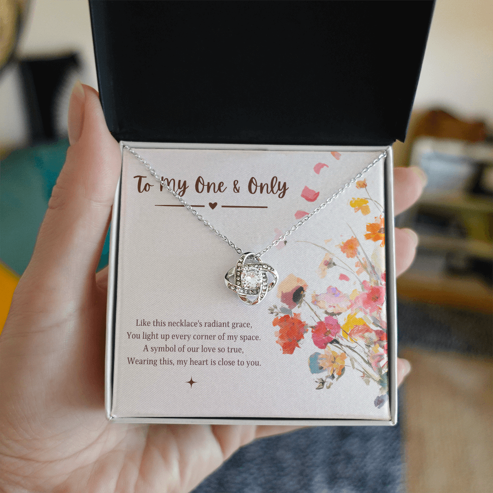 To My One and Only Love Knot Necklace