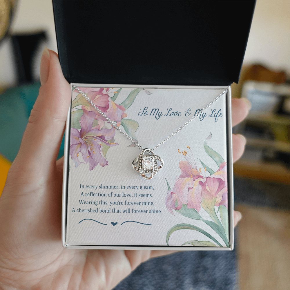 To My Love and My Live Love Knot Necklace