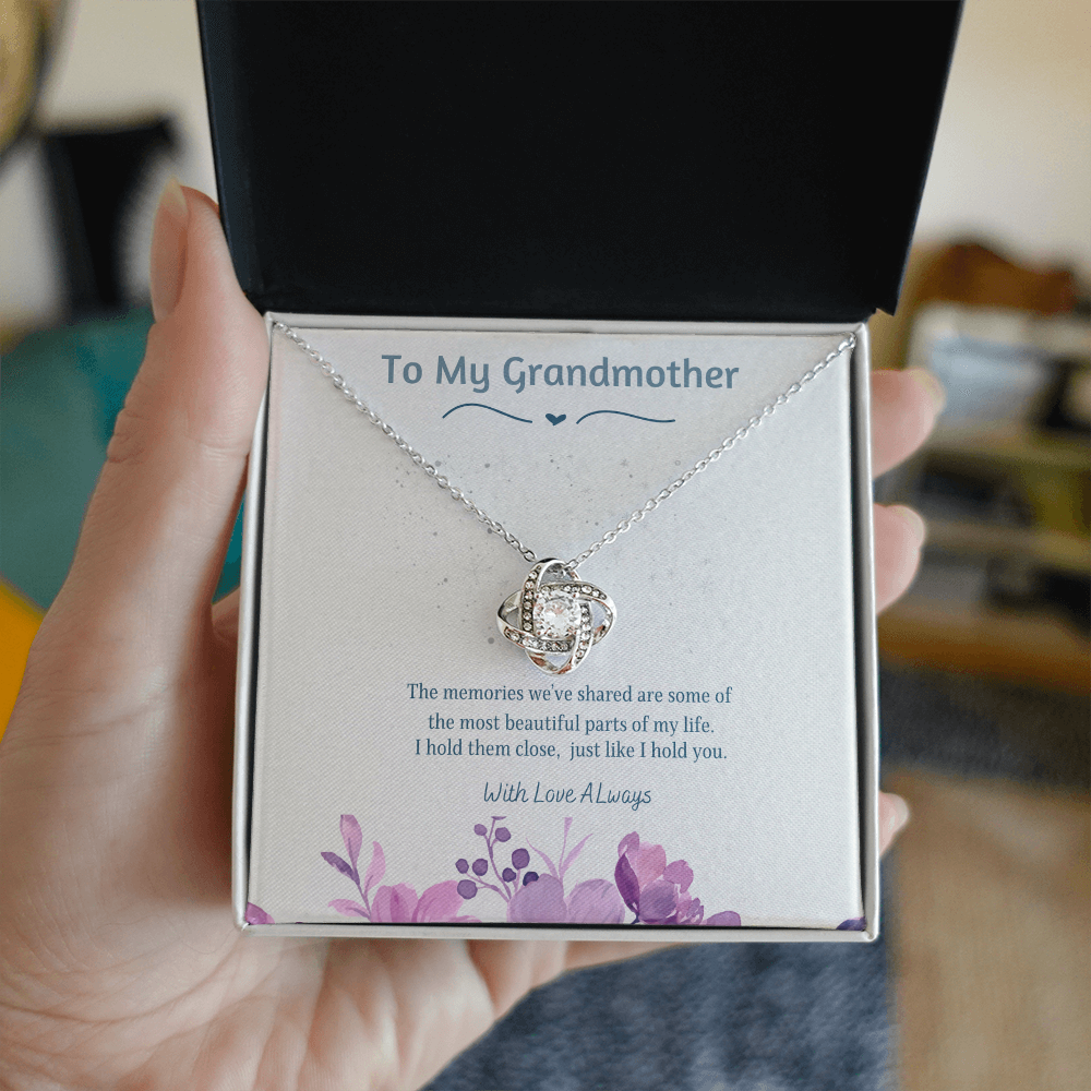 To My Grandmother Love Knot Necklace – Mother's Day Gift for Grandma – Meaningful Jewelry with Message Card