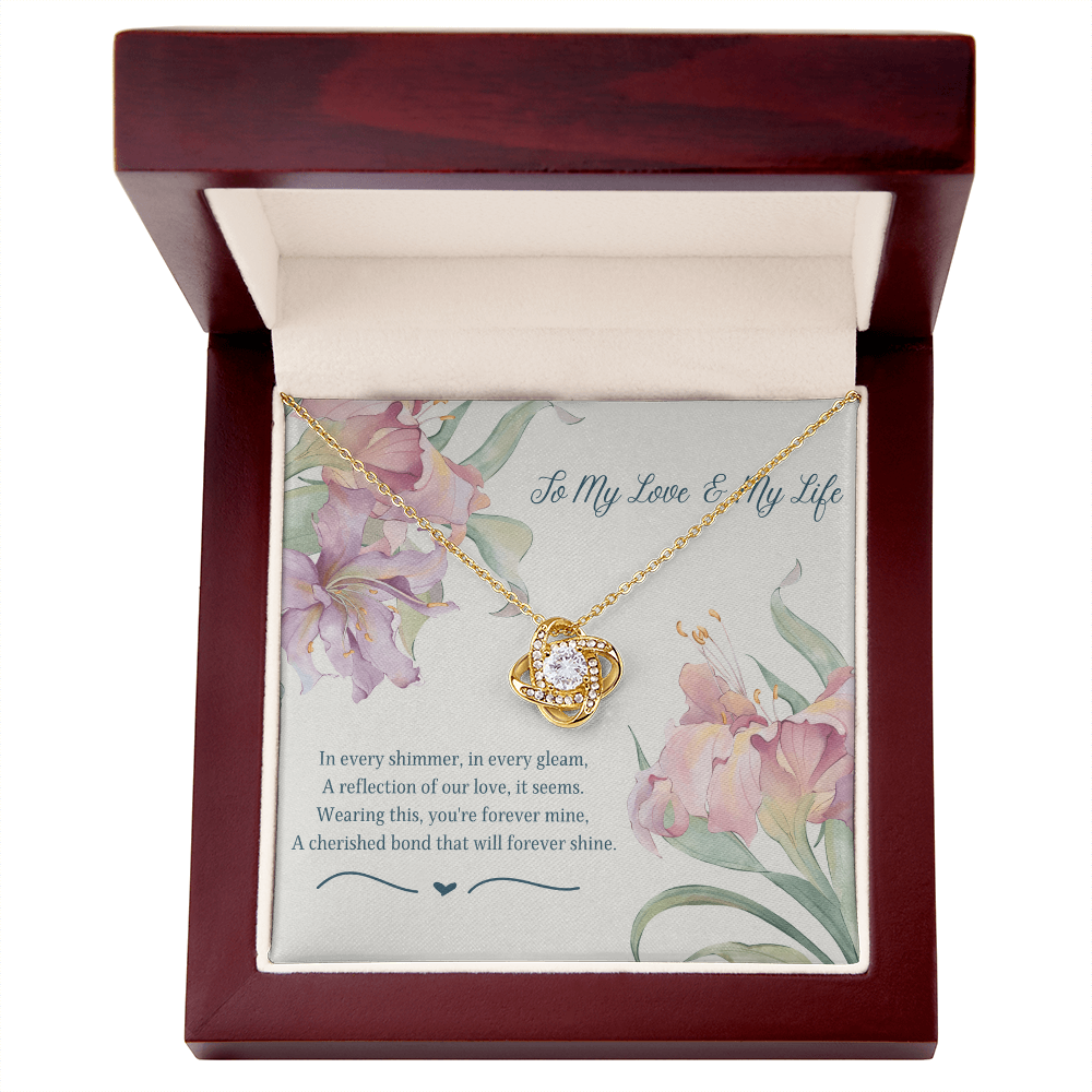 To My Love and My Live Love Knot Necklace