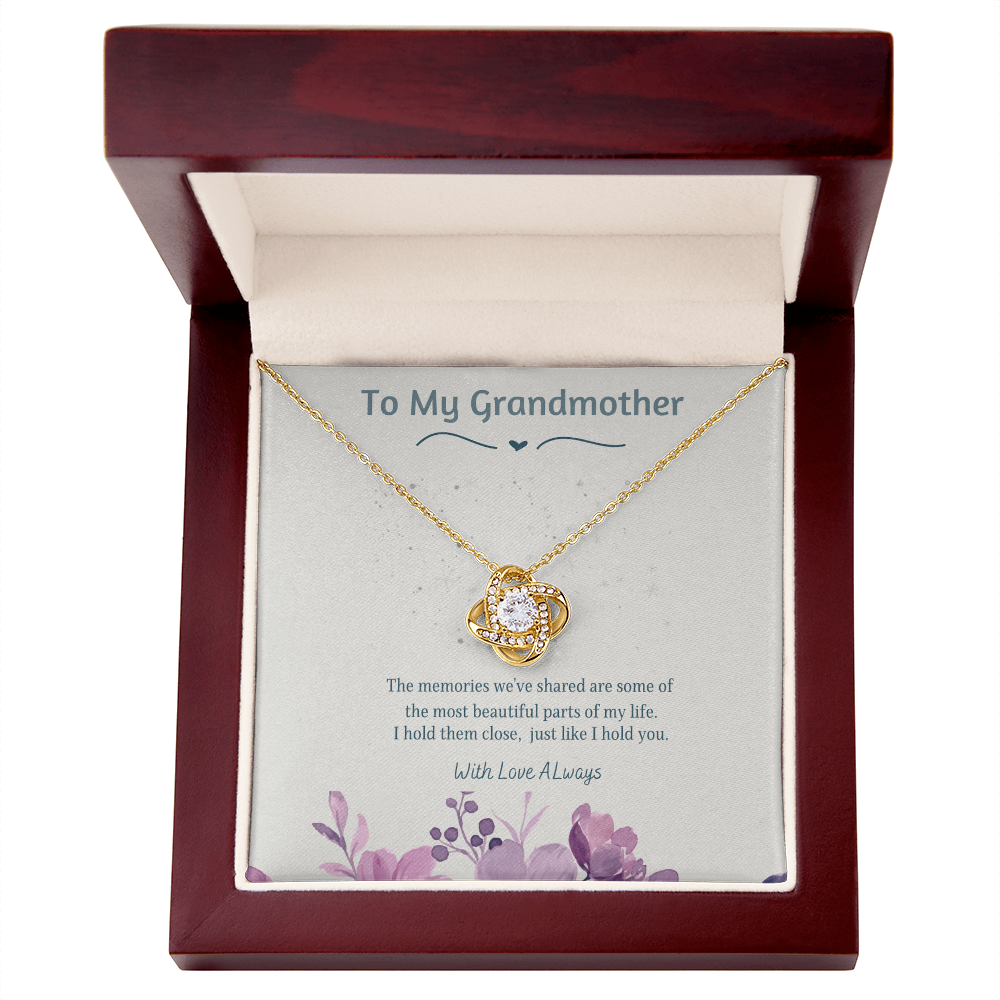 To My Grandmother Love Knot Necklace – Mother's Day Gift for Grandma – Meaningful Jewelry with Message Card