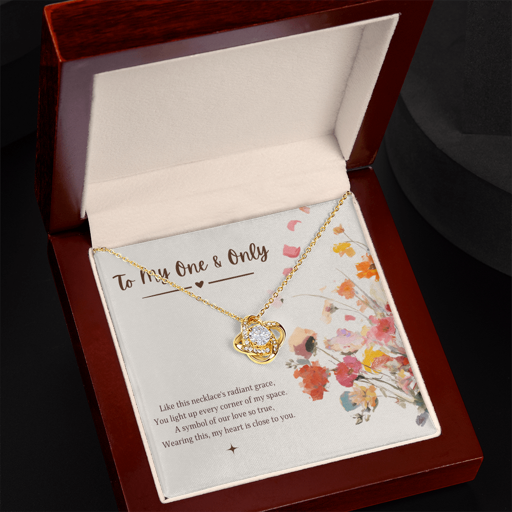 To My One and Only Love Knot Necklace