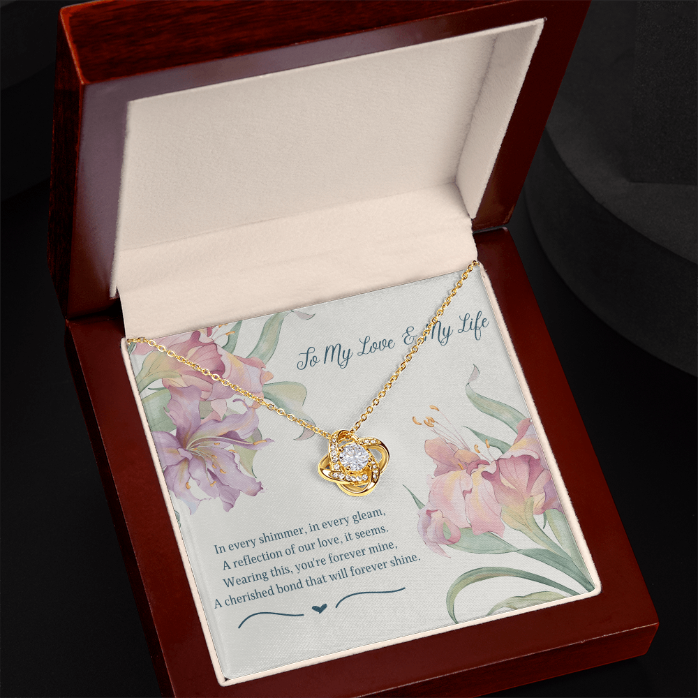 To My Love and My Live Love Knot Necklace