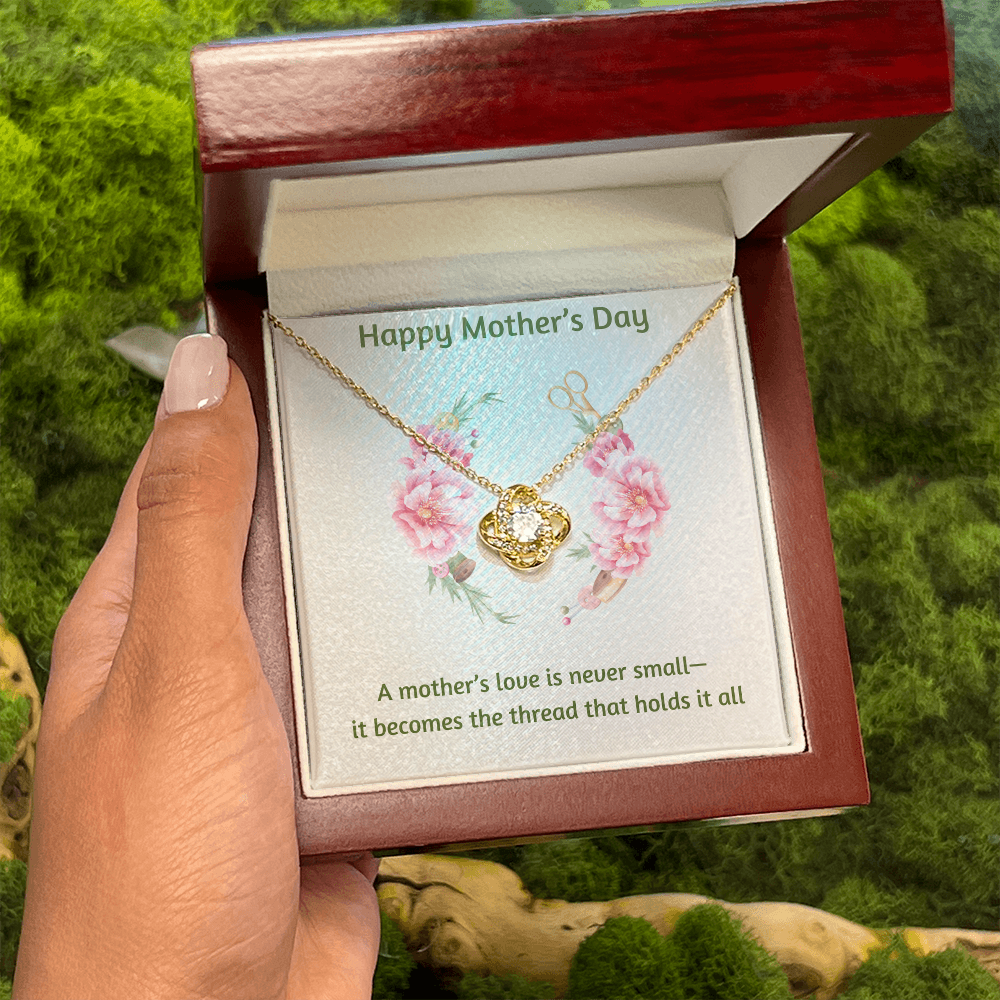 Happy Mother's Day Love Knot Necklace Love is Never Small