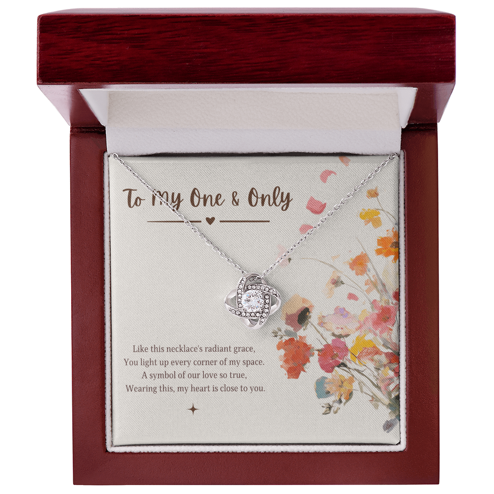 To My One and Only Love Knot Necklace