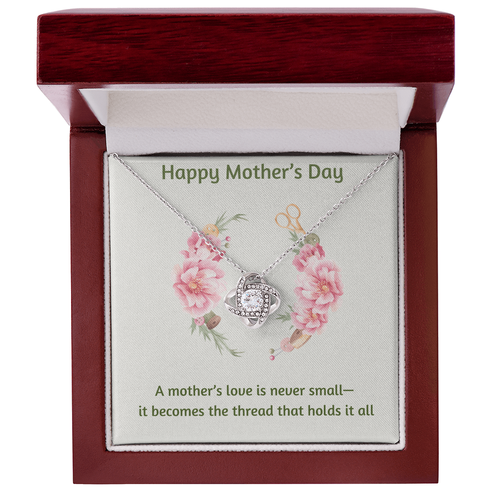 Happy Mother's Day Love Knot Necklace Love is Never Small
