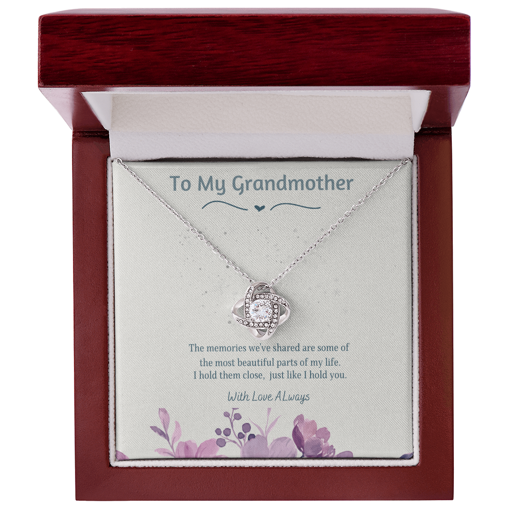 To My Grandmother Love Knot Necklace – Mother's Day Gift for Grandma – Meaningful Jewelry with Message Card