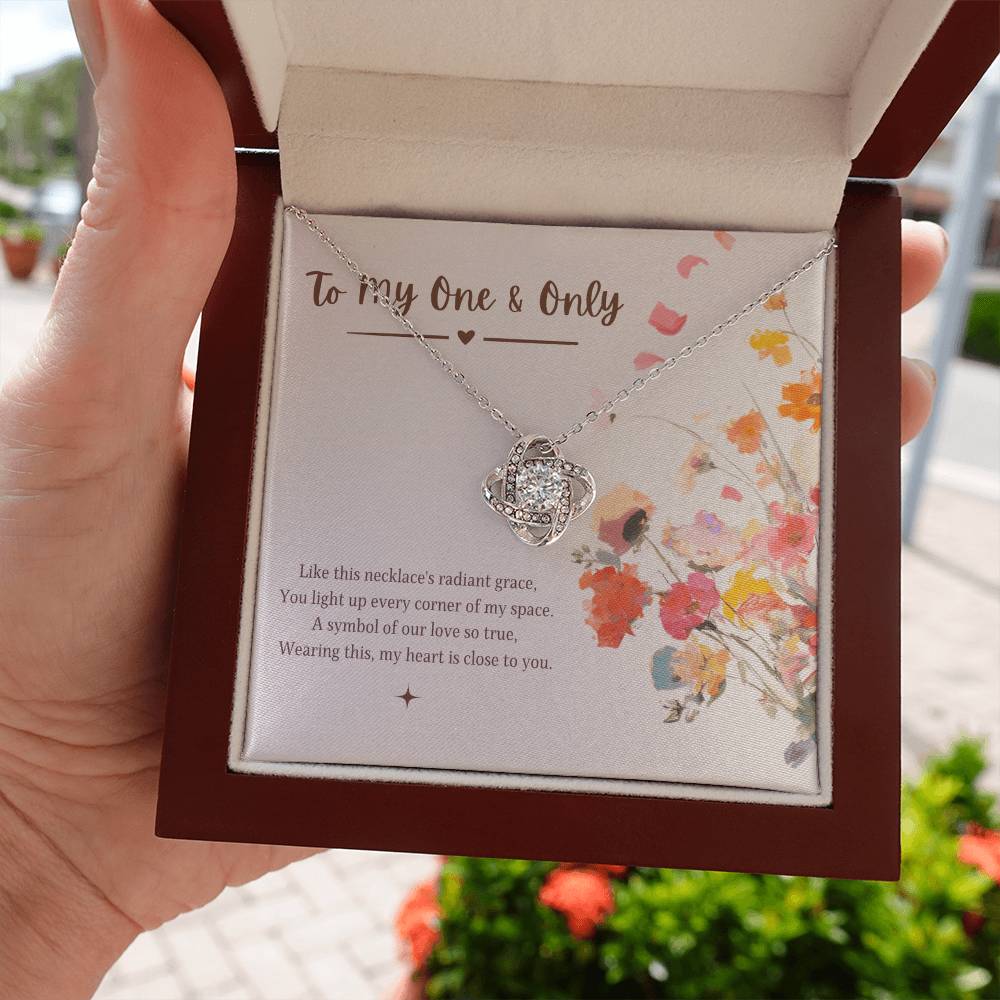 To My One and Only Love Knot Necklace