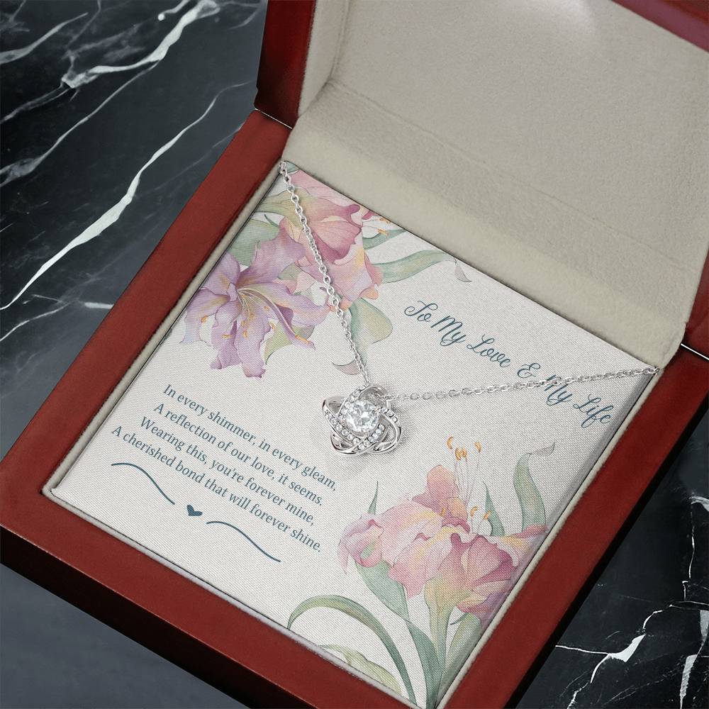 To My Love and My Live Love Knot Necklace