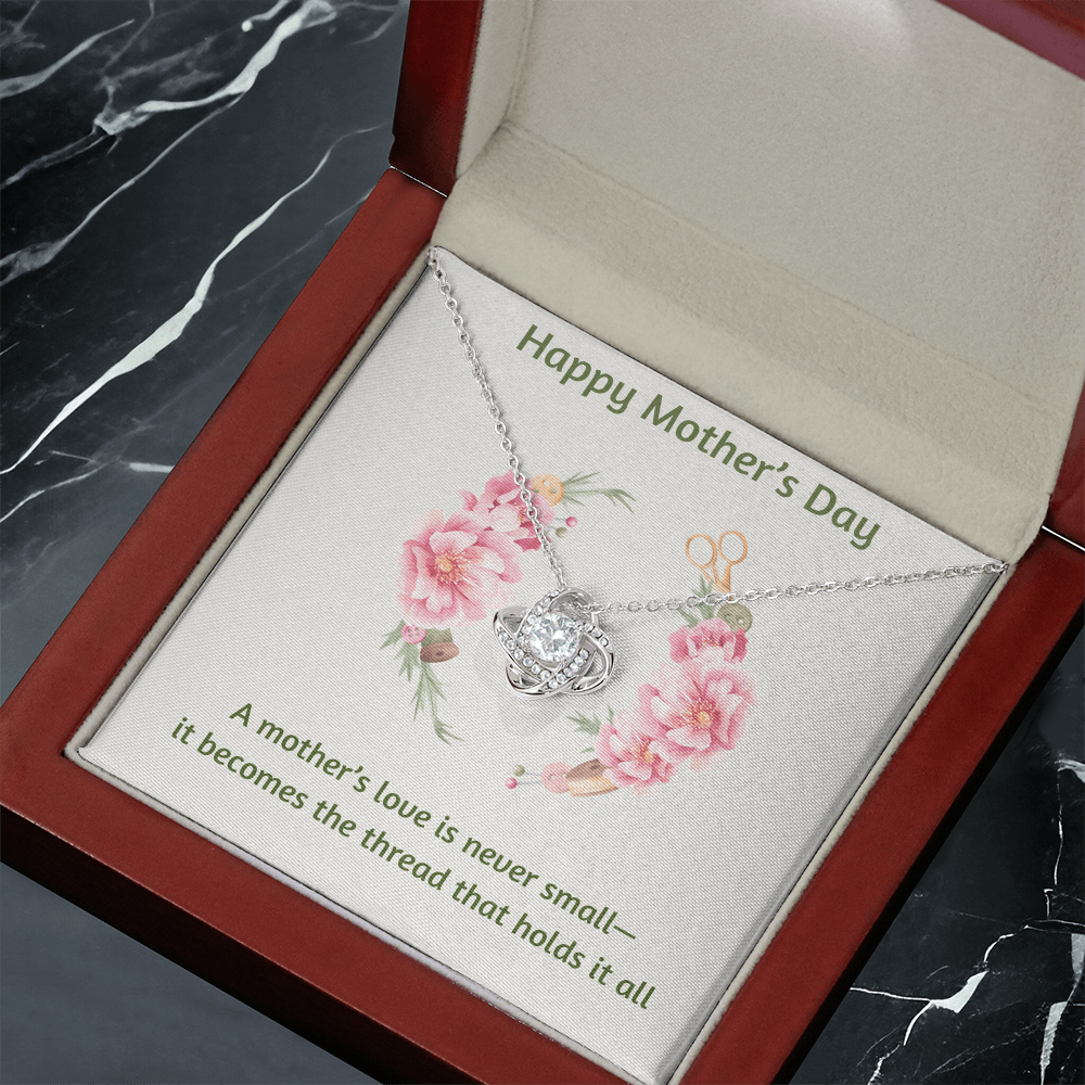 Happy Mother's Day Love Knot Necklace Love is Never Small