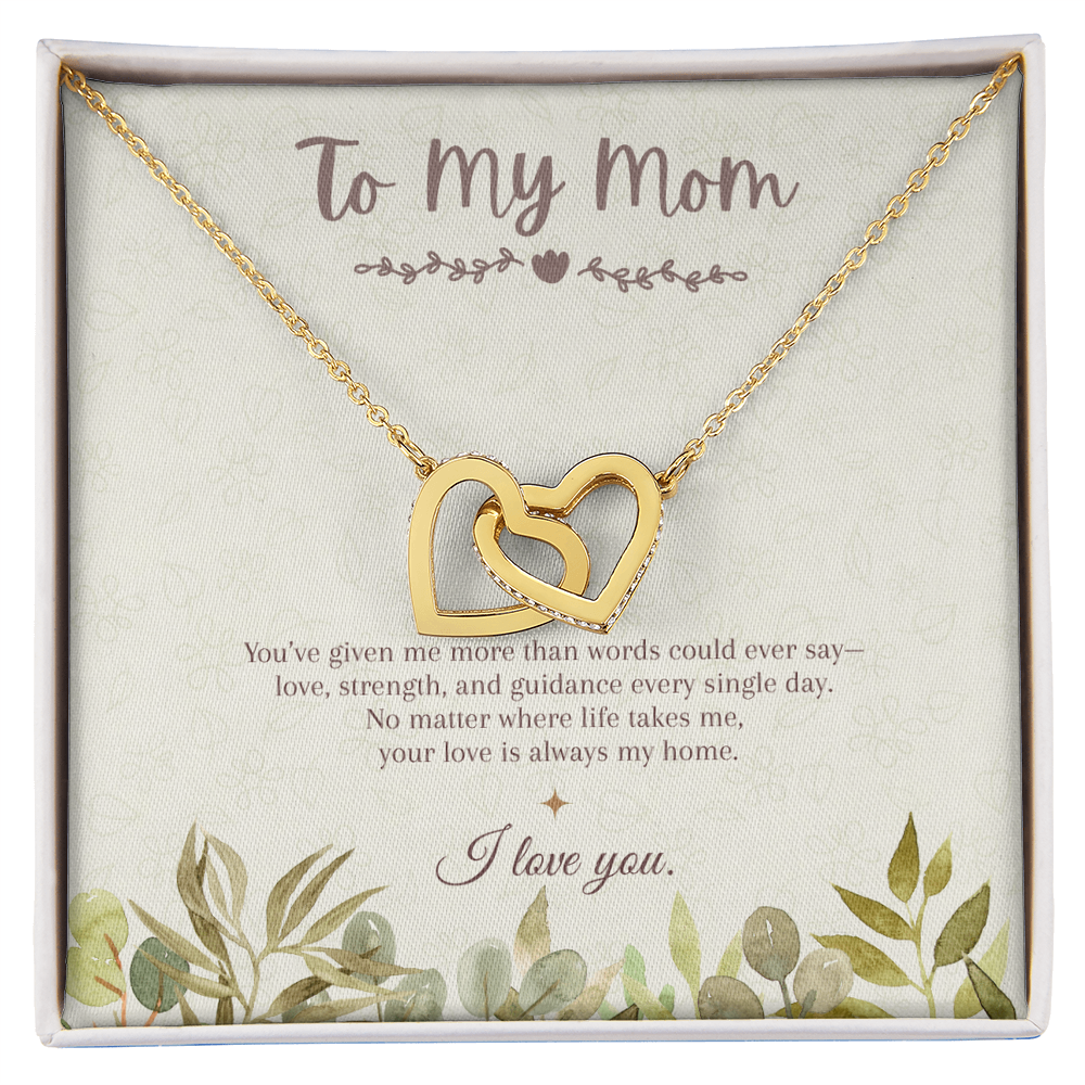 To My Mom Necklace – Mother's Day Gift – Meaningful Jewelry with Message Card – Gift for Mom from Daughter or Son