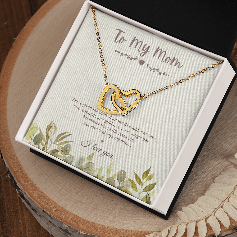 To My Mom Necklace – Mother's Day Gift – Meaningful Jewelry with Message Card – Gift for Mom from Daughter or Son