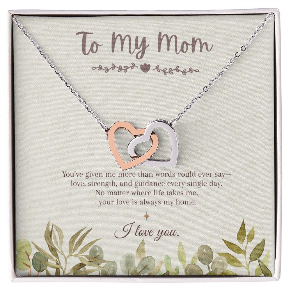 To My Mom Necklace – Mother's Day Gift – Meaningful Jewelry with Message Card – Gift for Mom from Daughter or Son