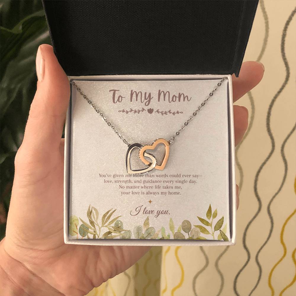 To My Mom Necklace – Mother's Day Gift – Meaningful Jewelry with Message Card – Gift for Mom from Daughter or Son