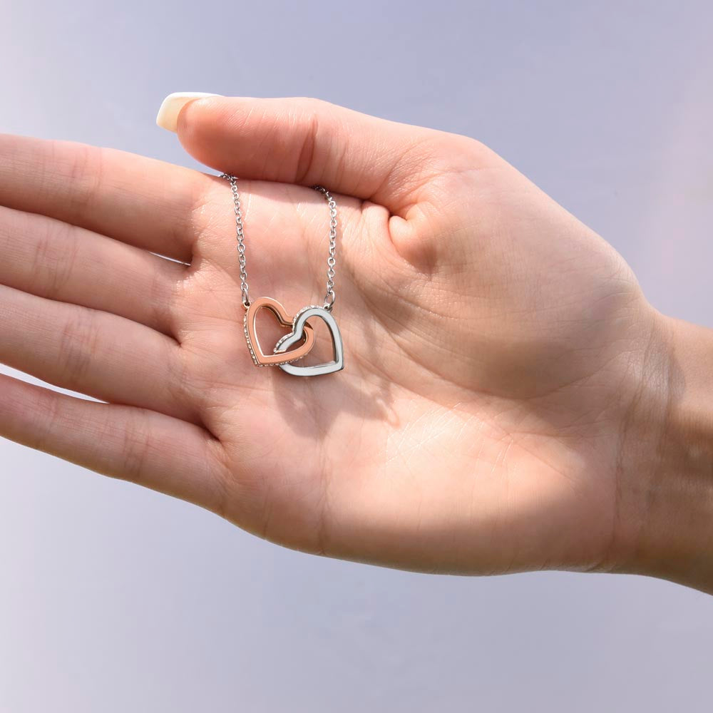 Happy Mother's Day Interlocking Hearts Necklace Help Love Grow