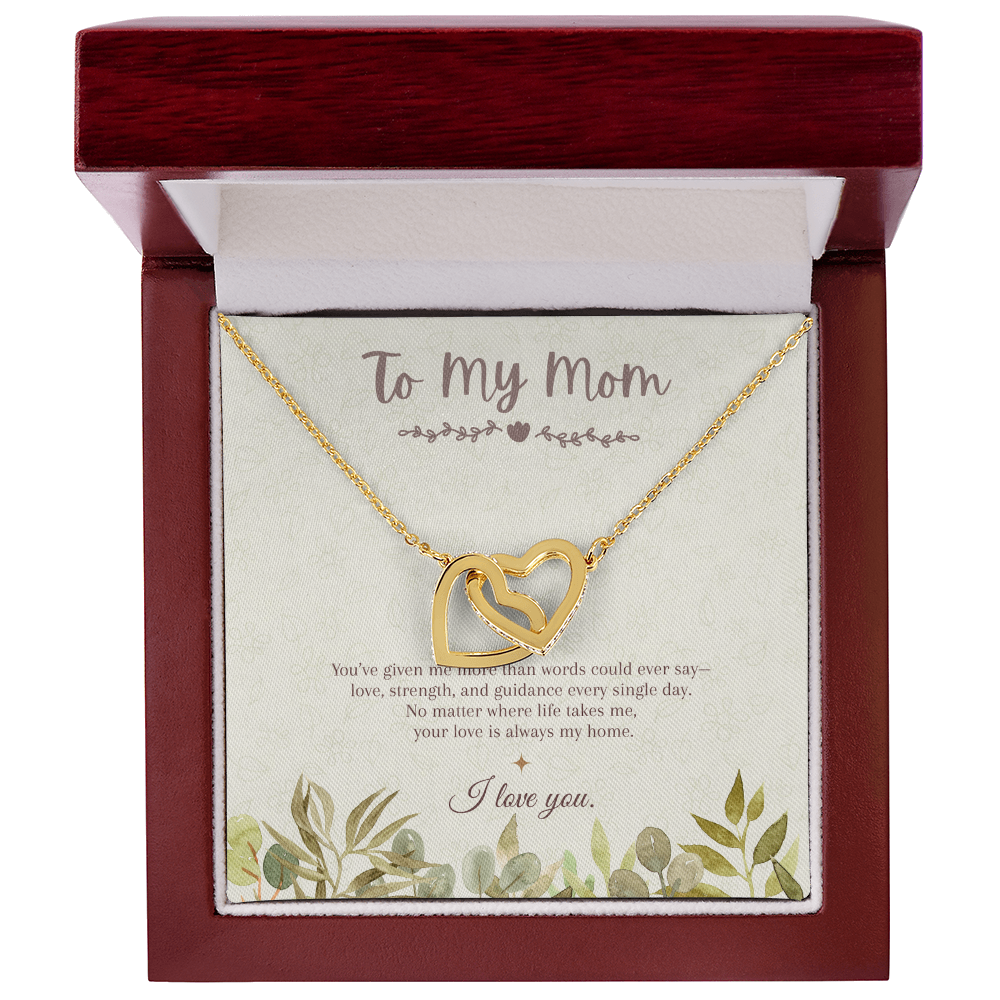 To My Mom Necklace – Mother's Day Gift – Meaningful Jewelry with Message Card – Gift for Mom from Daughter or Son