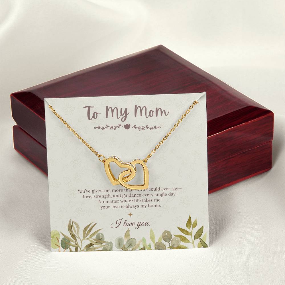To My Mom Necklace – Mother's Day Gift – Meaningful Jewelry with Message Card – Gift for Mom from Daughter or Son