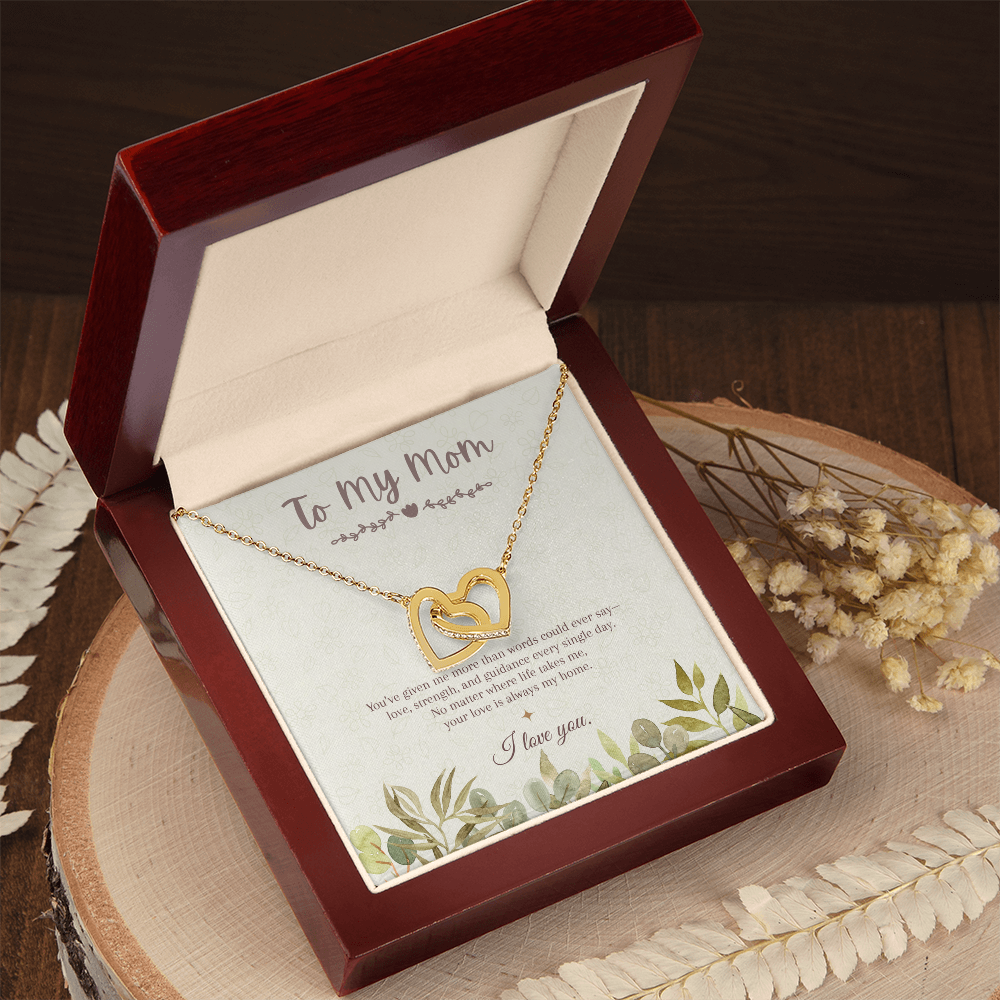 To My Mom Necklace – Mother's Day Gift – Meaningful Jewelry with Message Card – Gift for Mom from Daughter or Son