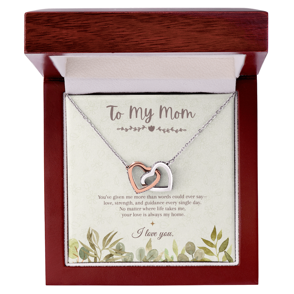To My Mom Necklace – Mother's Day Gift – Meaningful Jewelry with Message Card – Gift for Mom from Daughter or Son