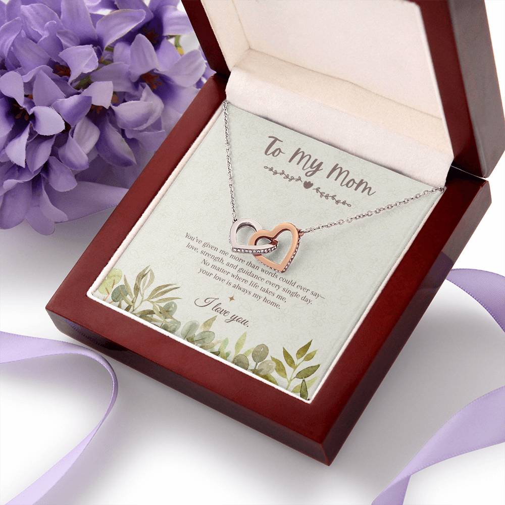 To My Mom Necklace – Mother's Day Gift – Meaningful Jewelry with Message Card – Gift for Mom from Daughter or Son