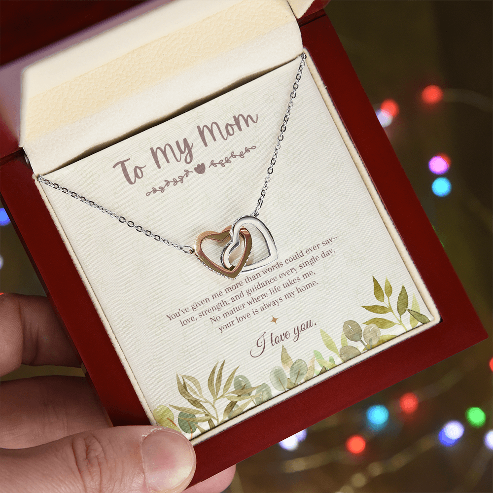 To My Mom Necklace – Mother's Day Gift – Meaningful Jewelry with Message Card – Gift for Mom from Daughter or Son