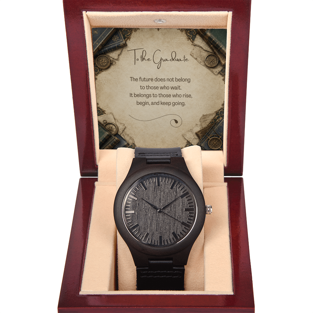 To the Graduate Wooden Watch Vintage Books
