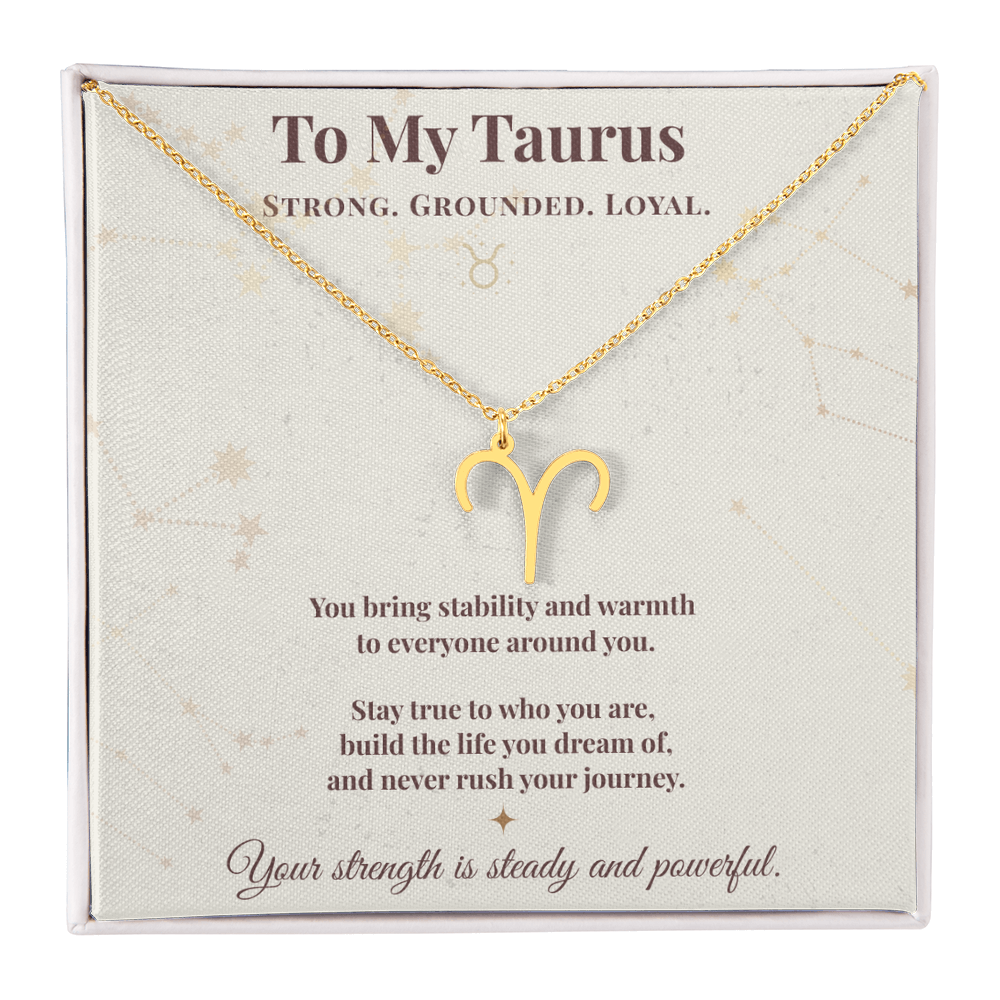 Taurus Necklace – Zodiac Gift for Her – Meaningful Astrology Jewelry with Message Card