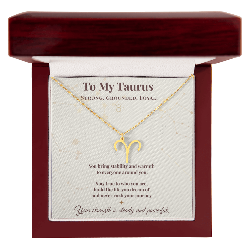 Taurus Necklace – Zodiac Gift for Her – Meaningful Astrology Jewelry with Message Card