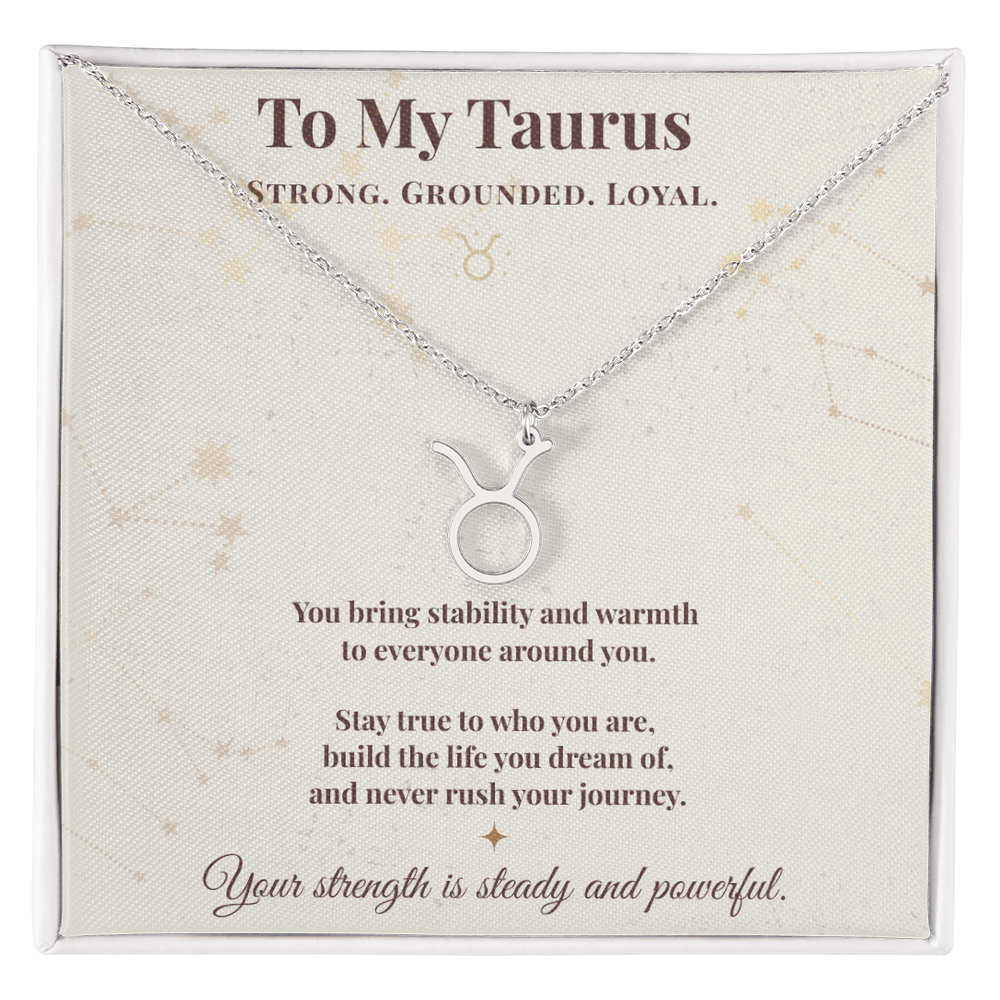 Taurus Necklace – Zodiac Gift for Her – Meaningful Astrology Jewelry with Message Card