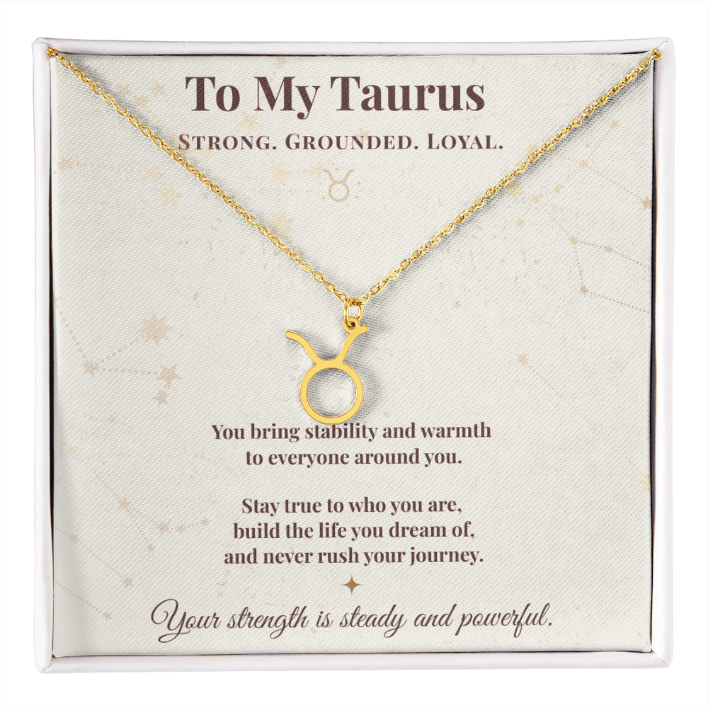 Taurus Necklace – Zodiac Gift for Her – Meaningful Astrology Jewelry with Message Card