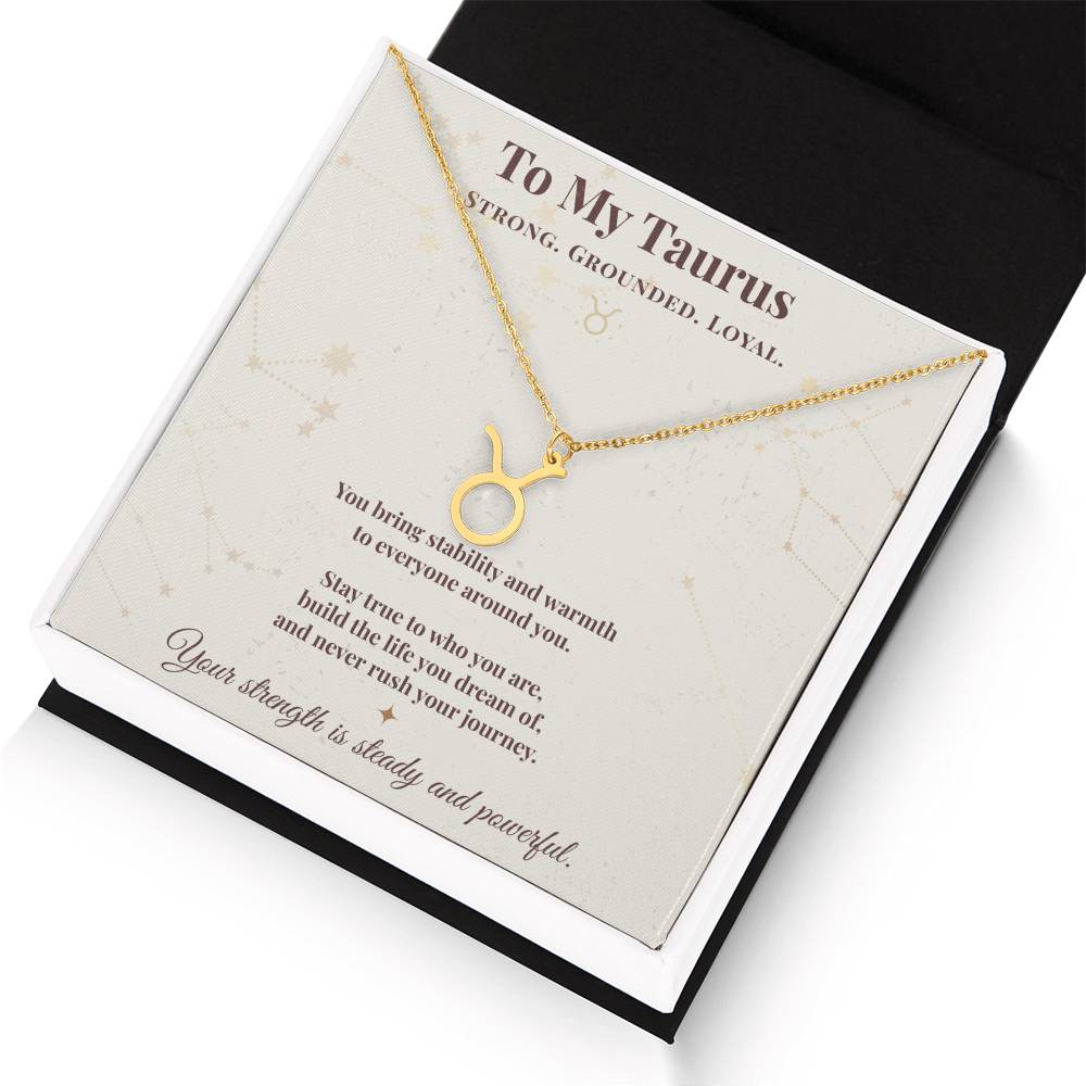 Taurus Necklace – Zodiac Gift for Her – Meaningful Astrology Jewelry with Message Card