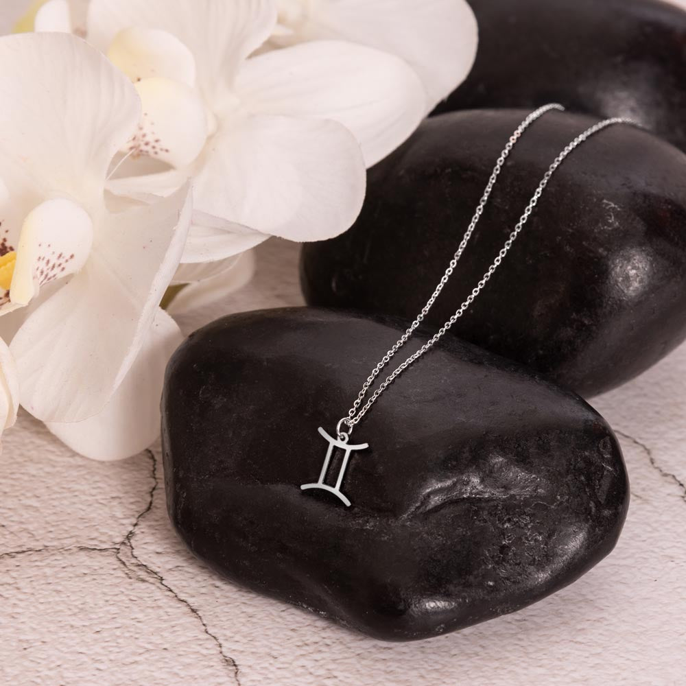 Gemini Necklace – Zodiac Gift for Her – Meaningful Astrology Jewelry with Message Card