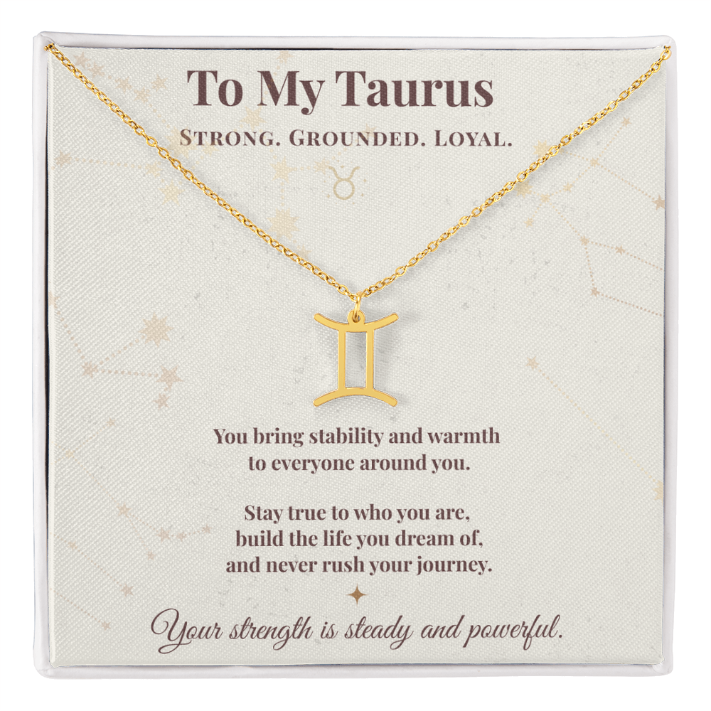 Taurus Necklace – Zodiac Gift for Her – Meaningful Astrology Jewelry with Message Card