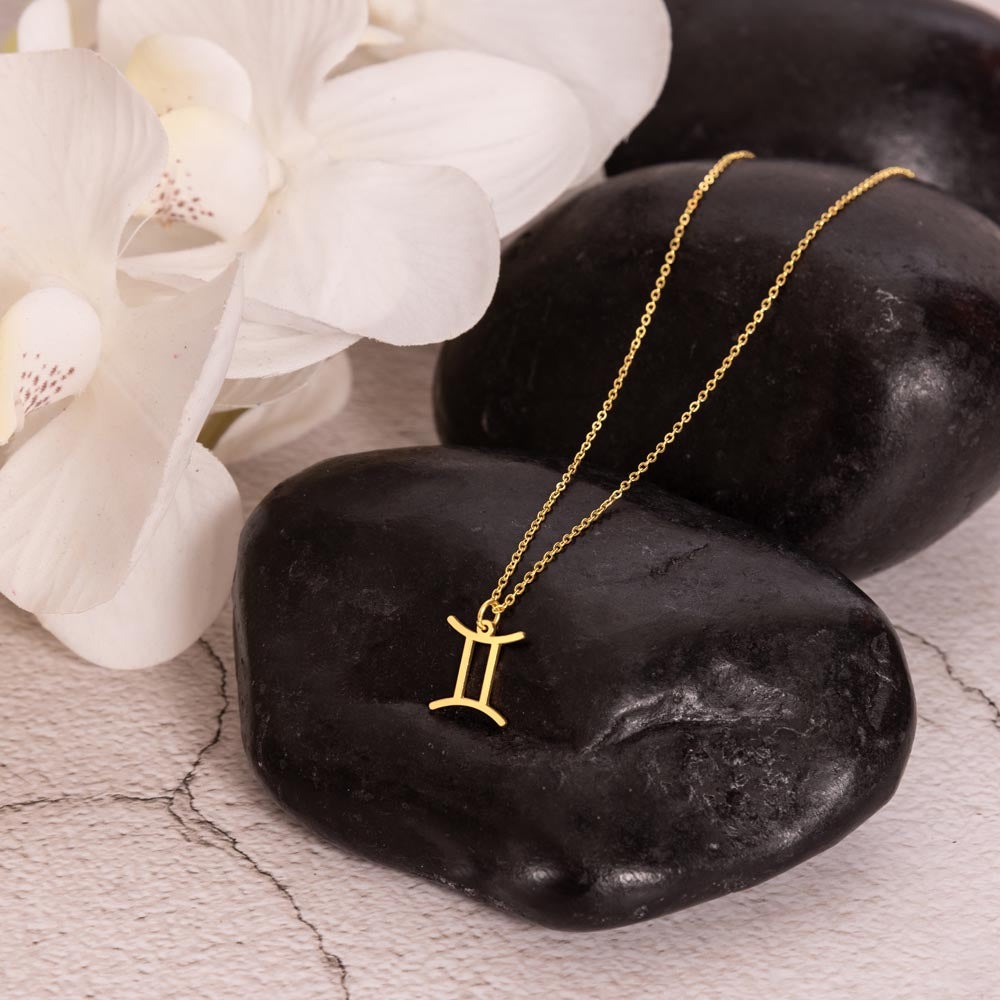 Gemini Necklace – Zodiac Gift for Her – Meaningful Astrology Jewelry with Message Card