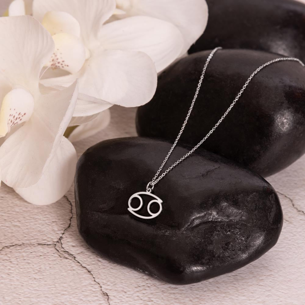 Cancer  Necklace – Zodiac Gift for Her – Meaningful Astrology Jewelry with Message Carder